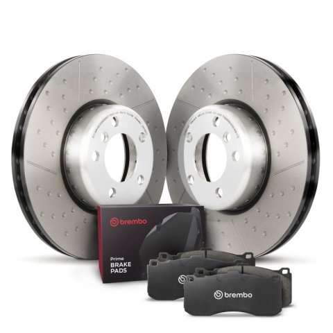 Brembo OE 12-15 BMW 335i/14-16 335i GT xDrive/13-15 335i xDrive/16-18 340i Front Disc Brake Kit (2x bre09.C394.13, 1x breP06088) thumbnail 1