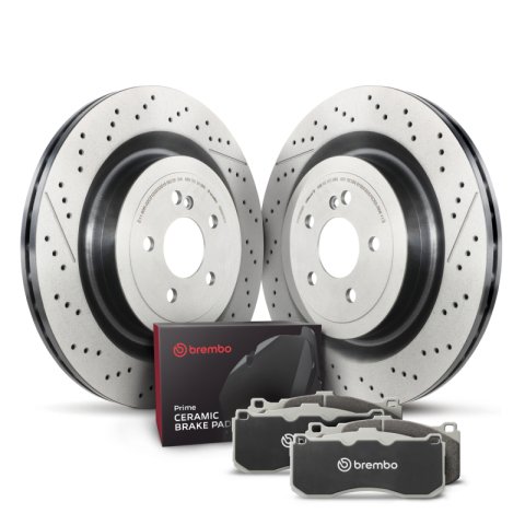 Brembo OE Rear Disc Brake Kit (2x bre09.B879.11, 1x breP50125N) thumbnail 1