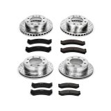 PowerStop Z23 Evolution Sport Brake Upgrade Kits K2027 Rotors/Pads, Drilled/Slotted, Iron, Zinc Plated, Ceramic Pads, Front/Rear, Chevy, GMC, Kit thumbnail 2