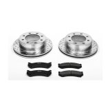 PowerStop Z23 Evolution Sport Brake Upgrade Kits K2027 Rotors/Pads, Drilled/Slotted, Iron, Zinc Plated, Ceramic Pads, Front/Rear, Chevy, GMC, Kit thumbnail 4