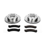 PowerStop Z23 Evolution Sport Brake Upgrade Kits K2027 Rotors/Pads, Drilled/Slotted, Iron, Zinc Plated, Ceramic Pads, Front/Rear, Chevy, GMC, Kit thumbnail 5