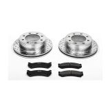 PowerStop Z23 Evolution Sport Brake Upgrade Kits K2027 Rotors/Pads, Drilled/Slotted, Iron, Zinc Plated, Ceramic Pads, Front/Rear, Chevy, GMC, Kit thumbnail 6