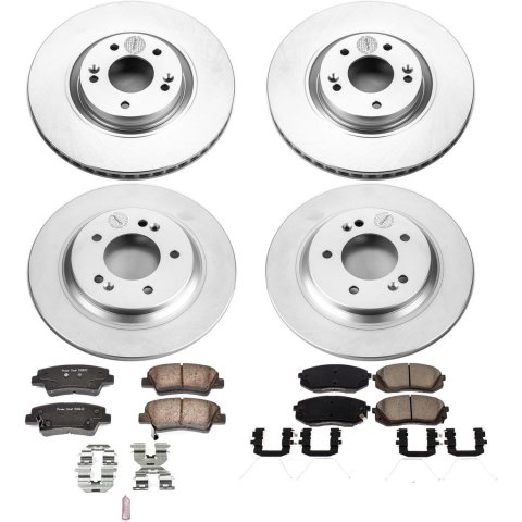 Power Stop 17-19 Hyundai Sonata Front & Rear Z17 Evolution Geomet Coated Brake Kit (1x psbCRK7509, 1x psbCRK7524)
