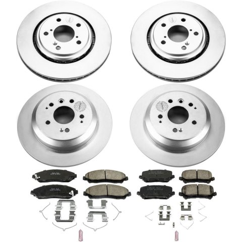 Power Stop 16-19 Honda Pilot Front & Rear Z17 Evolution Geomet Coated Brake Kit (1x psbCRK7352, 1x psbCRK7727) thumbnail 4