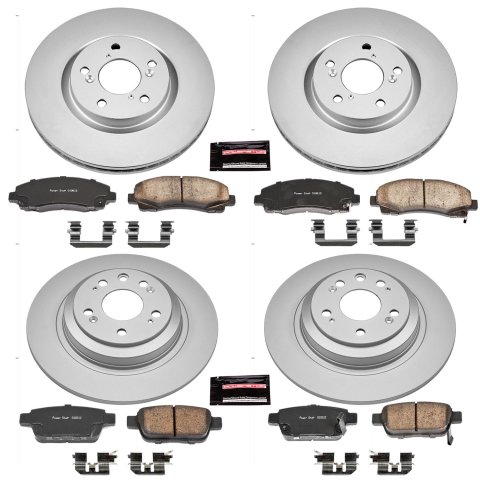 Power Stop 09-14 Acura TL Front & Rear Z17 Evolution Geomet Coated Brake Kit (1x psbCRK5854, 1x psbCRK5855) thumbnail 1
