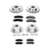 PowerStop Z23 Evolution Sport Brake Upgrade Kits K2005 Rotors/Pads, Cross-Drilled/Slotted, Iron, Zinc Dichromate Plated, Front/Rear, Chevy, GMC, Kit thumbnail 2