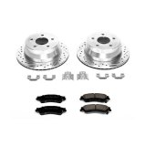 PowerStop Z23 Evolution Sport Brake Upgrade Kits K2005 Rotors/Pads, Cross-Drilled/Slotted, Iron, Zinc Dichromate Plated, Front/Rear, Chevy, GMC, Kit thumbnail 5