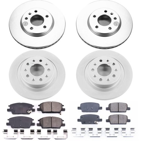 Power Stop 16-18 Chevrolet Malibu Front & Rear Z17 Evolution Geomet Coated Brake Kit (1x psbCRK7722, 1x psbCRK7400) thumbnail 4