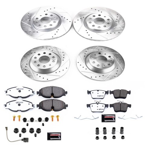 Power Stop 16-18 Audi TT Quattro Front & Rear Z26 Street Warrior Brake Kit (1x psbK7082-26, 1x psbK7176-26) thumbnail 4