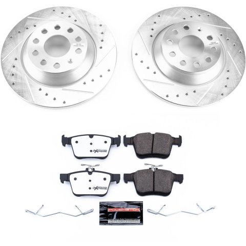 Power Stop 16-18 Audi TT Quattro Front & Rear Z26 Street Warrior Brake Kit (1x psbK7082-26, 1x psbK7176-26) thumbnail 9