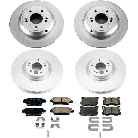 Power Stop 15-16 Hyundai Genesis Front & Rear Z17 Evolution Geomet Coated Brake Kit (1x psbCRK7371, 1x psbCRK5848)
