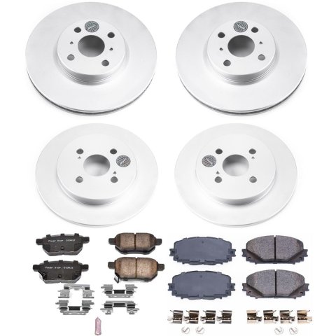 Power Stop 12-18 Toyota Yaris Front & Rear Z17 Evolution Geomet Coated Brake Kit (1x psbCRK6104, 1x psbCRK6106) thumbnail 3