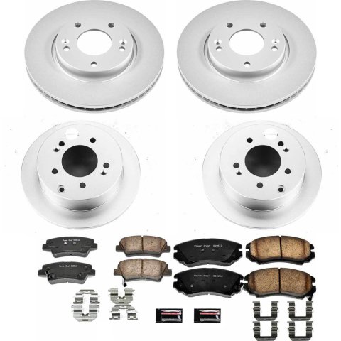 Power Stop 12-13 Kia Soul Front & Rear Z17 Evolution Geomet Coated Brake Kit (1x psbCRK5916, 1x psbCRK165) thumbnail 1
