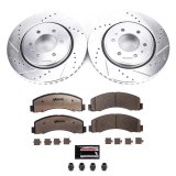 PowerStop Z36 Truck and Tow Brake Upgrade Kits for 2010-2017 EXPEDITION, NAVIGATOR - K5577-36 Rotor/Pad, 1-Click, Z36, Iron, Drilled/Slotted, Carbon Ceramic Pad, Front/Rear, Ford, Lincoln, Kit thumbnail 5