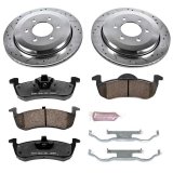PowerStop Z36 Truck and Tow Brake Upgrade Kits for 2010-2017 EXPEDITION, NAVIGATOR - K5577-36 Rotor/Pad, 1-Click, Z36, Iron, Drilled/Slotted, Carbon Ceramic Pad, Front/Rear, Ford, Lincoln, Kit thumbnail 6