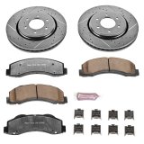 PowerStop Z36 Truck and Tow Brake Upgrade Kits for 2010-2017 EXPEDITION, NAVIGATOR - K5577-36 Rotor/Pad, 1-Click, Z36, Iron, Drilled/Slotted, Carbon Ceramic Pad, Front/Rear, Ford, Lincoln, Kit thumbnail 7