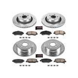 PowerStop Z23 Evolution Sport Brake Upgrade Kits for 2008-2012 LIBERTY, 2009-2011 NITRO - K6396 Pads and Rotors, Sport, Cross-Drilled/Slotted Surface, Iron, Zinc Plated, 13.070 in./12.440 in. Diameter, Carbon Fiber Ceramic Pads, Kit thumbnail 2