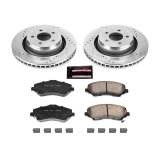 PowerStop Z23 Evolution Sport Brake Upgrade Kits for 2008-2012 LIBERTY, 2009-2011 NITRO - K6396 Pads and Rotors, Sport, Cross-Drilled/Slotted Surface, Iron, Zinc Plated, 13.070 in./12.440 in. Diameter, Carbon Fiber Ceramic Pads, Kit thumbnail 3