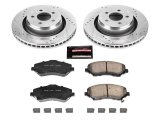PowerStop Z23 Evolution Sport Brake Upgrade Kits for 2008-2012 LIBERTY, 2009-2011 NITRO - K6396 Pads and Rotors, Sport, Cross-Drilled/Slotted Surface, Iron, Zinc Plated, 13.070 in./12.440 in. Diameter, Carbon Fiber Ceramic Pads, Kit thumbnail 6
