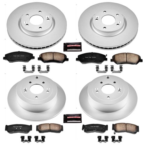 Power Stop 07-09 Hyundai Santa Fe Front & Rear Z17 Evolution Geomet Coated Brake Kit (1x psbCRK4665, 1x psbCRK4694) thumbnail 4