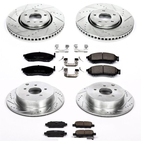 Power Stop 05-08 Infiniti FX45 Front & Rear Z23 Evolution Brake Kit (1x psbK2427, 1x psbK5264) thumbnail 2