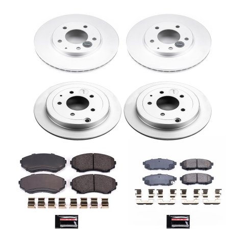 Power Stop 04-06 Mazda MPV Front & Rear Z17 Evolution Geomet Coated Brake Kit (1x psbCRK4601, 1x psbCRK1184) thumbnail 7