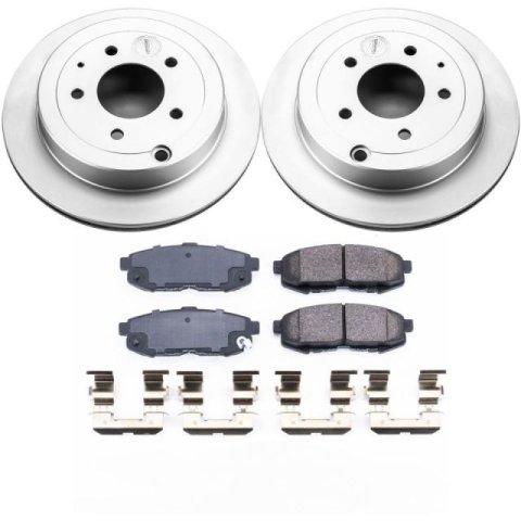 Power Stop 04-06 Mazda MPV Front & Rear Z17 Evolution Geomet Coated Brake Kit (1x psbCRK4601, 1x psbCRK1184) thumbnail 9