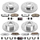 Power Stop 03-05 Infiniti G35 Front & Rear Z26 Street Warrior Brake Kit (1x psbK3140-26, 1x psbK103-26) thumbnail 4