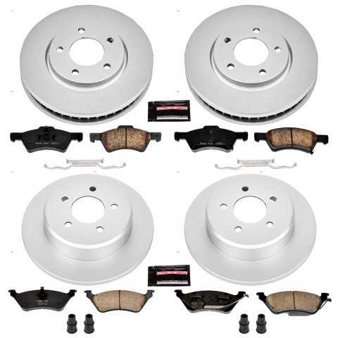 Power Stop 01-07 Chrysler Town & Country Front & Rear Z17 Evolution Geomet Coated Brake Kit (1x psbCRK5248, 1x psbCRK5247) thumbnail 4
