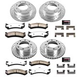 PowerStop Z36 Truck and Tow Brake Upgrade Kits K2023-36 Rotors/Pads, Tow, Drilled/Slotted, Iron, Zinc Plated, Front/Rear, Chevy, GMC, Hummer, Kit thumbnail 3