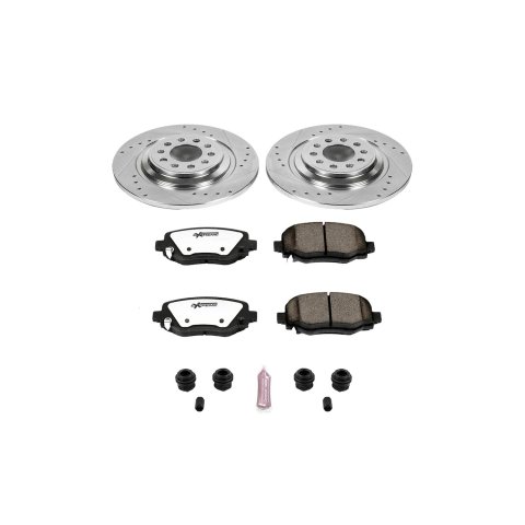 PowerStop Z36 Truck and Tow Brake Upgrade Kits for 2016-2023 CHEROKEE - K7415-36 Pads Rotors, Tow, Cross-Drilled/Slotted Surface, Iron, Zinc Plated, 12.990 in./12.600 in. Diameter, Carbon Fiber Ceramic Pads, Kit thumbnail 7