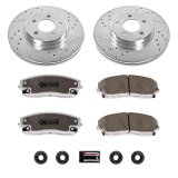 PowerStop Z26 Street Warrior Brake Upgrade Kits K1715-26 Rotors/Pads, Drilled/Slotted, Iron, Zinc Plated, Vented Front/Solid Rear, Warrior, Chrysler, Dodge, Kit thumbnail 2