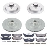 PowerStop Z17 Evolution Plus GEOMET Coated Brake Kits CRK1919 Rotors/Pads, Evolution, Ceramic Pads, Iron Rotors, Geomet Coated, Smooth, Front and Rear, Ford, Lincoln, Set thumbnail 2