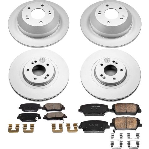 Power Stop 13-18 Hyundai Santa Fe Sport Front & Rear Z17 Evolution Geomet Coated Brake Kit (1x psbCRK7507, 1x psbCRK7064) thumbnail 4