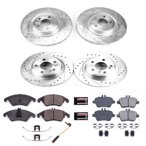 Power Stop 2018 Mercedes-Benz SLC300 Front & Rear Z23 Evolution Sport Brake Kit (1x psbK6893, 1x psbK6894) thumbnail 6