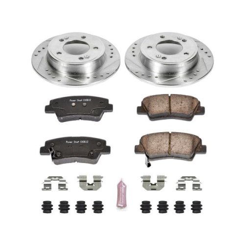 Power Stop 2018 Kia Forte5 Front & Rear Z23 Evolution Sport Brake Kit (1x psbK7673, 1x psbK6501) thumbnail 3