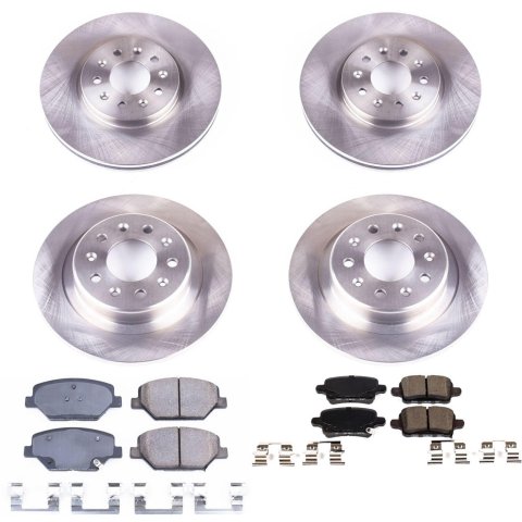 PowerStop Z17 Evolution Plus Stock Replacement Brake Kits for 2018-2021 EQUINOX, 2019 LACROSSE, 2021 TERRAIN - KOE7565 Rotor and Pad Combos, Autospecialty Replacement, Front/Rear, Solid Surface Rotors, Ceramic Pads, Chevrolet, Kit thumbnail 3