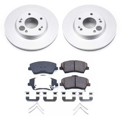 Power Stop 2017 Hyundai Ioniq Front & Rear Z17 Evolution Geomet Coated Brake Kit (1x psbCRK7904, 1x psbCRK7893) thumbnail 5