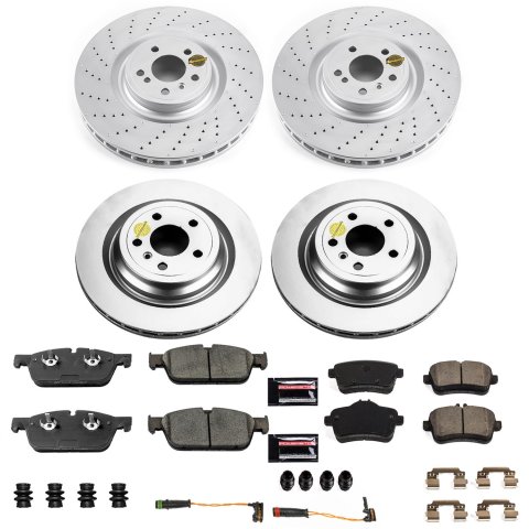 Power Stop 2016 Mercedes-Benz GLE450 AMG Front & Rear Z23 Coated Brake Kit (1x psbZ23-1636, 1x psbCRK7438, 2x psbEBR1461EVC, 1x psbSW-0510) thumbnail 2