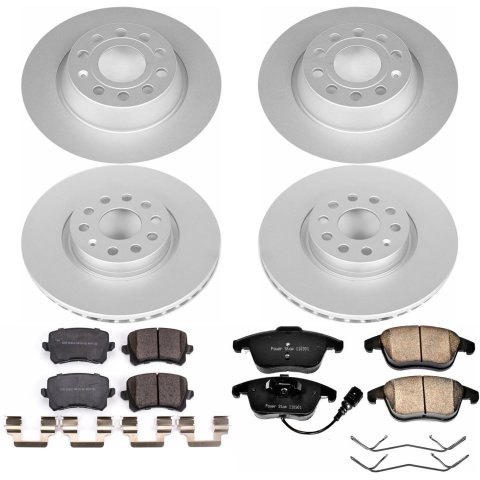 Power Stop 2015 Audi Q3 Front & Rear Z23 Evolution Sport Coated Brake Kit (1x psbCRK2963, 1x psbCRK7324) thumbnail 4