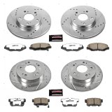 Power Stop 2013 Acura ILX Front & Rear Z26 Street Warrior Brake Kit (1x psbK1243-26, 1x psbK6490-26) thumbnail 4