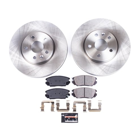 PowerStop Z17 Evolution Plus Stock Replacement Brake Kits KOE5515 Pads and Rotors, Autospecialty, Solid Surface, Iron, Natural, 12.600 in./12.400 in. Diameter, Ceramic Pads, Kit thumbnail 3