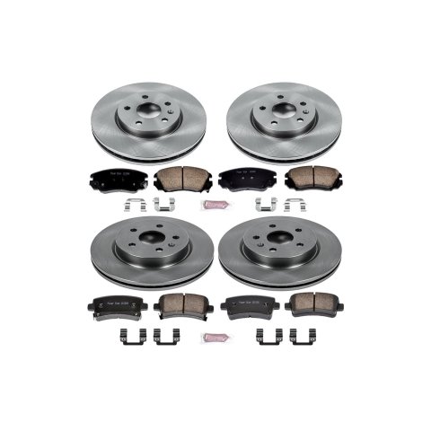 PowerStop Z17 Evolution Plus Stock Replacement Brake Kits KOE5515 Pads and Rotors, Autospecialty, Solid Surface, Iron, Natural, 12.600 in./12.400 in. Diameter, Ceramic Pads, Kit thumbnail 4