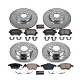 Power Stop 2008 Audi A3 Front & Rear Z23 Evolution Sport Brake Kit (1x psbK2259, 1x psbK4627) thumbnail 2