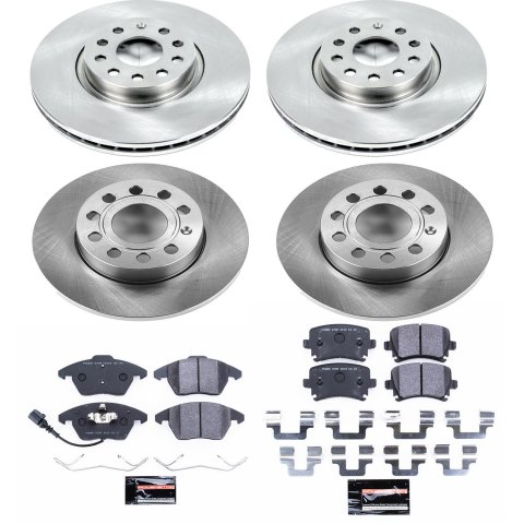 Power Stop 2008 Audi A3 Front & Rear Track Day SPEC Brake Kit (1x psbTDSK2259, 1x psbTDSK4627)