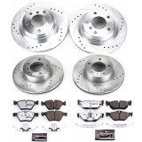 Power Stop 2007 BMW 328i Front & Rear Z26 Street Warrior Brake Kit (1x psbK4590-26, 1x psbK044-26) thumbnail 4