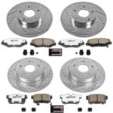 Power Stop 2005 Honda Accord Front & Rear Z26 Street Warrior Brake Kit (1x psbK3128-26, 1x psbK1043-26) thumbnail 4