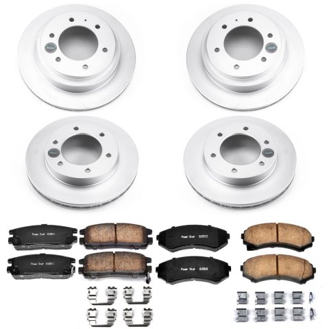 PowerStop Z17 Evolution Plus GEOMET Coated Brake Kits CRK4311 Rotor and Pad Combos, Geomet Coated, Front and Rear, Solid Surface Rotors, Ceramic Pads, for use on Honda®, Isuzu, Kit thumbnail 2