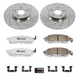 Power Stop 18-19 Infiniti Q70 Front & Rear Z26 Street Warrior Brake Kit (1x psbK8021-26, 1x psbK112-26) thumbnail 9
