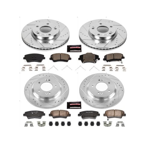 Power Stop 18-19 Hyundai Elantra GT Front & Rear Z23 Evolution Sport Brake Kit (1x psbK7524, 1x psbK7370) thumbnail 2